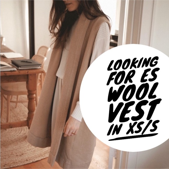 ISO ❤️ Elizabeth Suzann Fawn Wool Vest XS/S